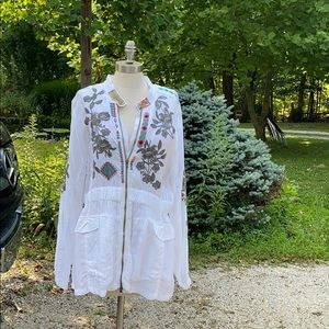 Beautiful light cotton jacket.  Fun and versatile.